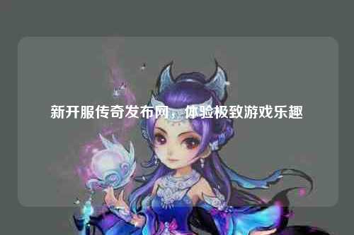 新开服传奇发布网，体验极致游戏乐趣